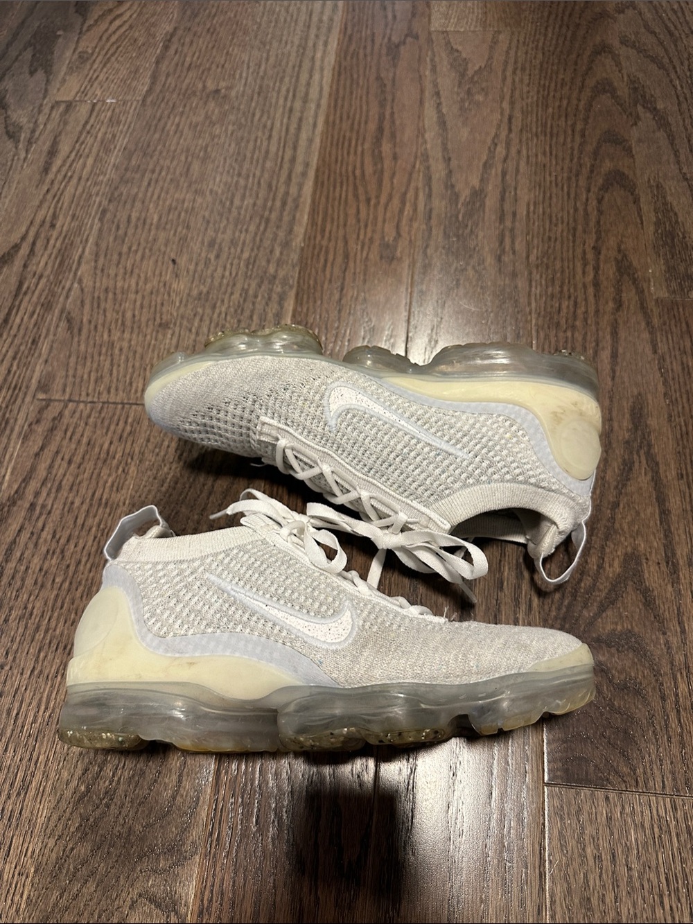 Nike VaporMax Flyknit Sneakers - Off-White / Cream